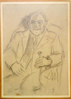 desen - Pallady, Theodor; Portret Lazăr Munteanu