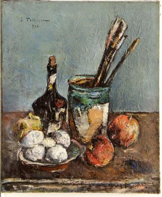 pictură de șevalet - Petrașcu, Gheorghe; Borcanul cu pensule