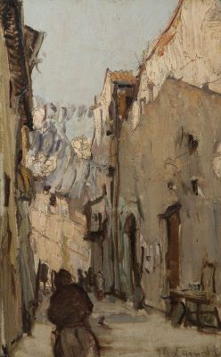 pictură de șevalet - Wexler, Arnold Max; Stradă la Vitré