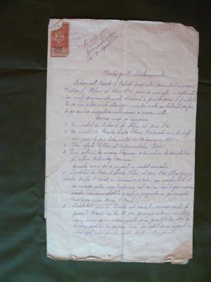 Caludi, Vasile S.; Testamentul lui Vasile Caludi, tatăl Martei C. Vorel