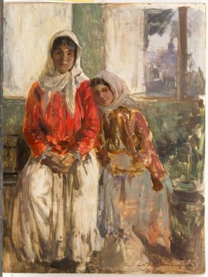 pictură de șevalet - Vermont, Nicolae; Două țigănci