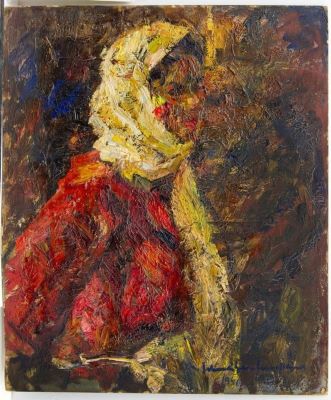 pictură de șevalet - Schweitzer-Cumpăna, Rudolf; Femeie cu broboadă