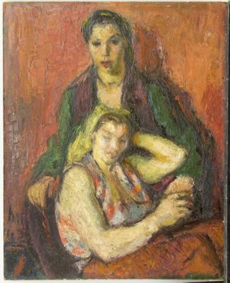 pictură de șevalet - Iser, Iosif; Studiu cu două femei