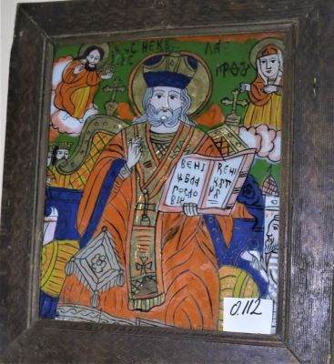 icoană pe sticlă; Sfântul Nicolae