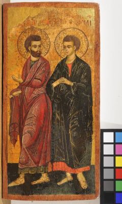 icoană de tâmplă; Sfinții Apostoli Bartolomeu și Filip