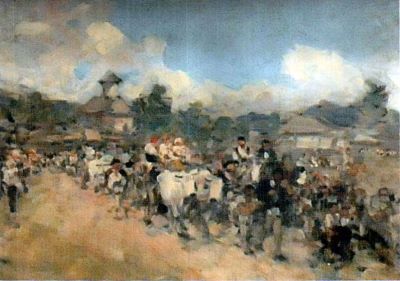 pictură de șevalet - Grigorescu, Nicolae; Nuntă țărănească