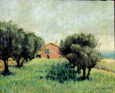 pictură de șevalet - Dărăscu, Nicolae; Casă cu arbori