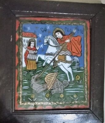 icoană pe sticlă; Sfântul Gheorghe