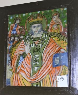 icoană pe sticlă; Sfântul Nicolae