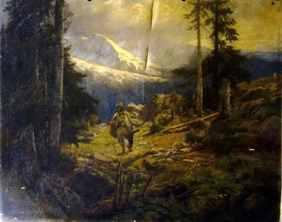 pictură de șevalet - Melka, Venceslav; Peisaj cu vânător