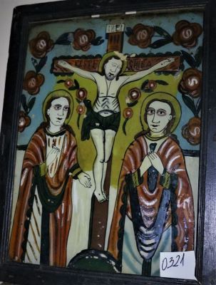 icoană pe sticlă; Răstignirea