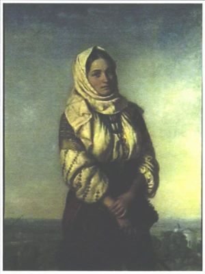 pictură de șevalet - Stahi, Constantin Daniel; Țărancă tânără