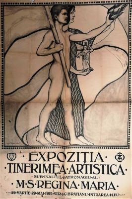 litografie - Cuțescu-Storck, Cecilia; Afiș: „Tinerimea Artistică”