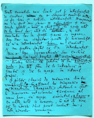 manuscris - Moldovanu, Corneliu; Însemnări