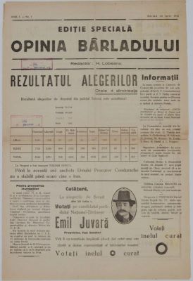 ziar; Opinia Bârladului