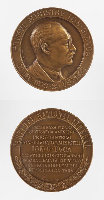 medalie; I. G. Duca - 1879-1933 - Partidul Național Liberal