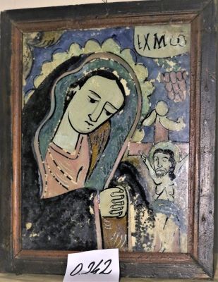 icoană pe sticlă; Maria Îndurerată