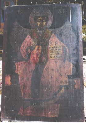 icoană pe lemn; Isus Hristos