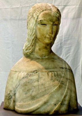 sculptură de interior; Sculptură decorativă - Baraschi (Mușat), Constantin; Bust de fată