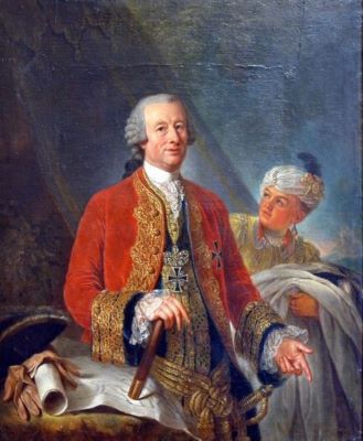 pictură - anonim englez; Mareșalul englez Robert Clive