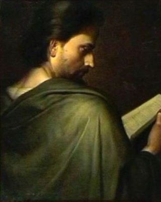 pictură - Stahi, Constantin Daniel; Profil de bătrân cu carte