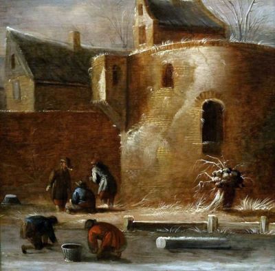 pictură de șevalet - Molenaer, Klaes (Nicolaes); Scenă de iarnă