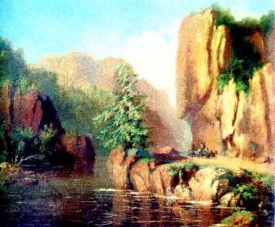 pictură - Trenk, Henri; Peisaj de munte