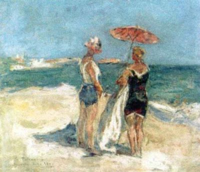 pictură - Petrașcu, Gheorghe; Privind marea la Mangalia