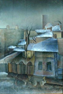 pictură - Phoebus, Alexandru; Peisaj bucureștean