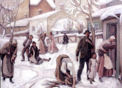 pictură - Ressu, Camil; Zi de iarnă