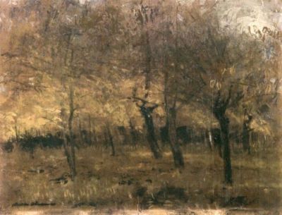 pictură - Delavrancea, Dona Niculina (Nuni Dona); Pădure toamna