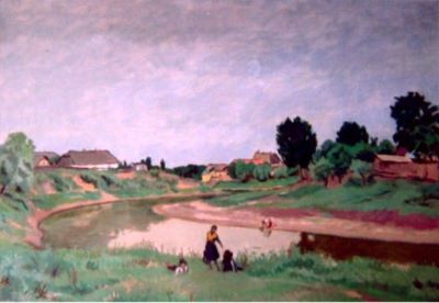 pictură - Fényes, Adolf; Râul