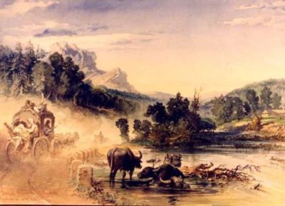 pictură - Preziosi, Amedeo; Valea Prahovei