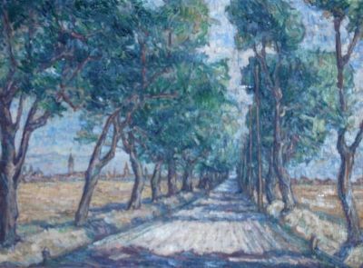 pictură - Bunescu, Marius; Drum la țară