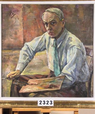 pictură de șevalet - Eder, Hans; Autoportret cu paleta