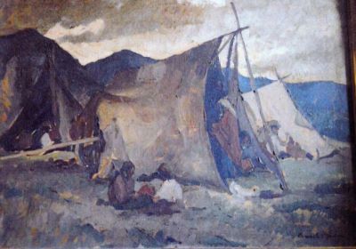 pictură de șevalet - Băeșu, Aurel; Corturi