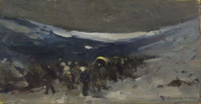 pictură de șevalet - Brăescu, Dumitru; Convoi