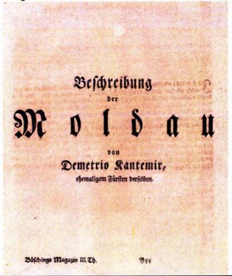 carte veche - Dimitrie Cantemir - autor; Breschreibung der Moldau