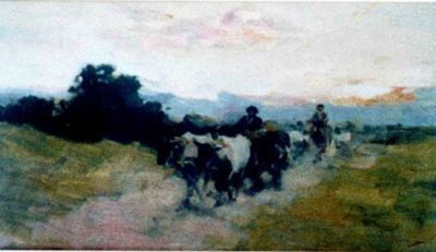 pictură - Grigorescu, Nicolae; Car cu boi