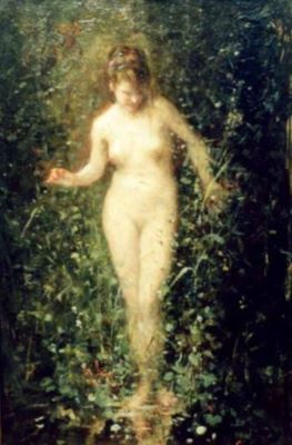 pictură - Grigorescu, Nicolae; Intrând în baie