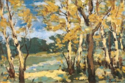 pictură - Luchian, Ștefan; Pădure toamna