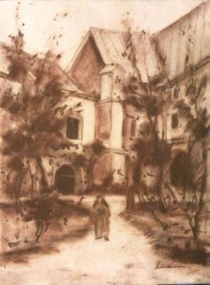 desen - Luchian, Ștefan; Curte de mănăstire