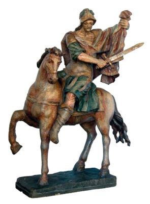 sculptură decorativă - anonim francez; Sfântul Martin