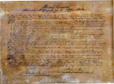 document - Adunarea Națională; Rezoluția Adunării Naționale de la Alba Iulia din 18 noiembrie - 1 decembrie 1918
