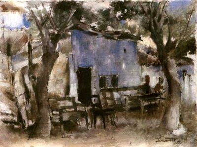 pictură - Șirato, Francisc; Cafeneaua mică - Balcic