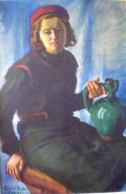 pictură - Ziffer, Sándor (Alexandru); Fată cu ulcior