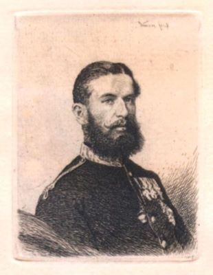 gravură - Aman, Theodor; Carol I