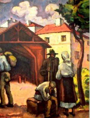 pictură - Ressu, Camil; La moară
