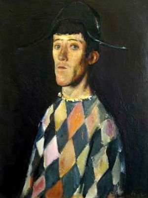 pictură - Baba, Corneliu; Arlechin