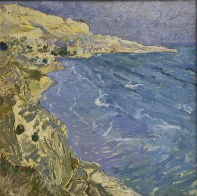 Pictură de șevalet - Satmary, Alexandru Carol; Mare și stânci